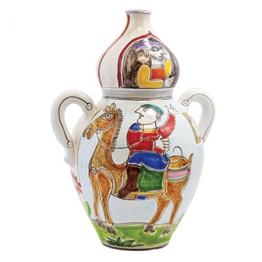 handmade sicilian ceramic Vase DS de simone pottery VS516DDS handmade sicilian ceramic Vase DS de simone pottery VS516DDS